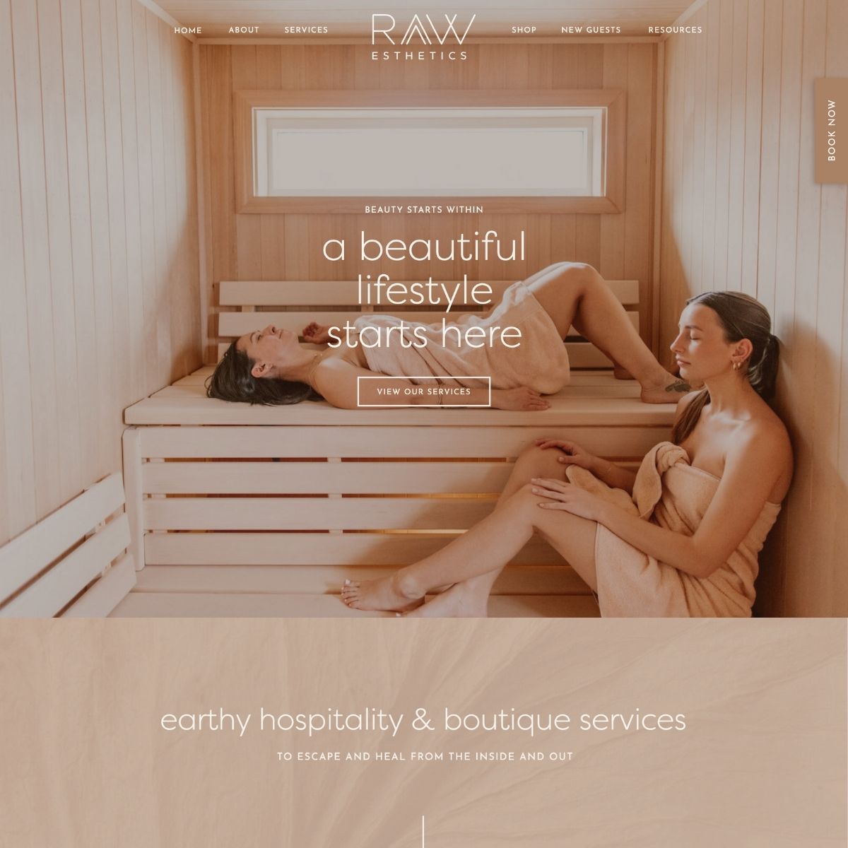 Minimal, Inviting Brand and Website for a Holistic Spa