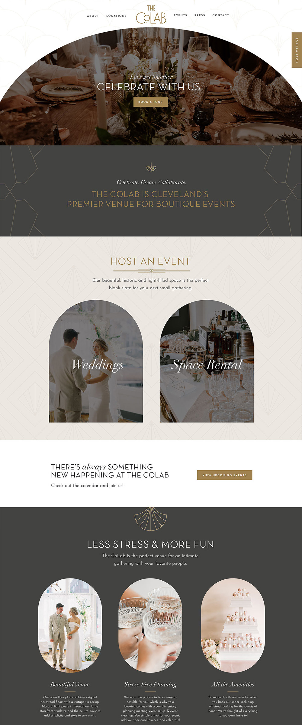 Website Design for an Event Rental Space | The CoLab - by Hey Hello Studio