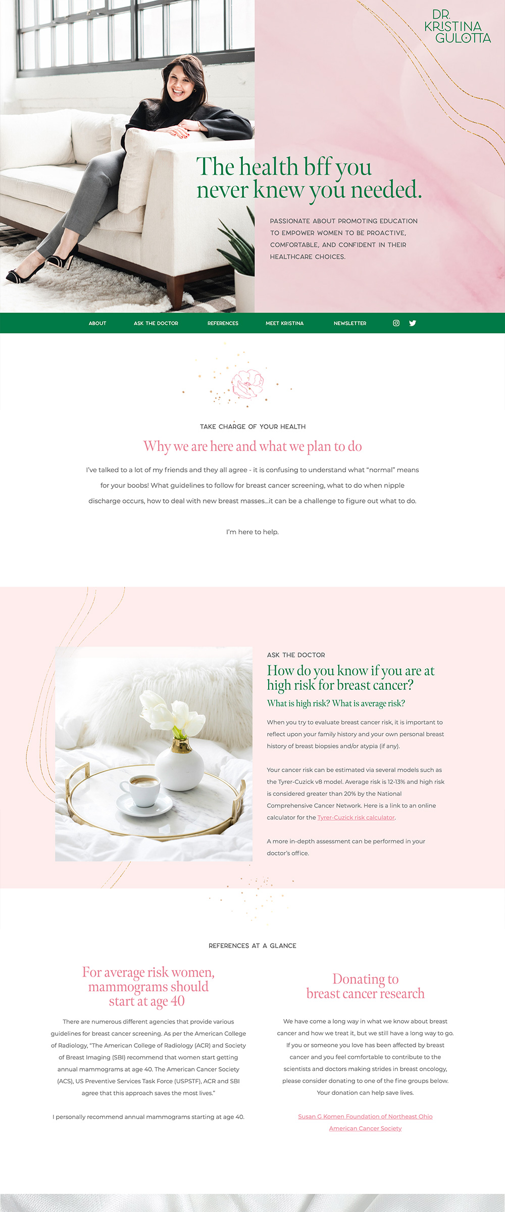 Showit Website Design for Health Influencer | Dr. Kristina Gulotta - by Hey Hello Studio