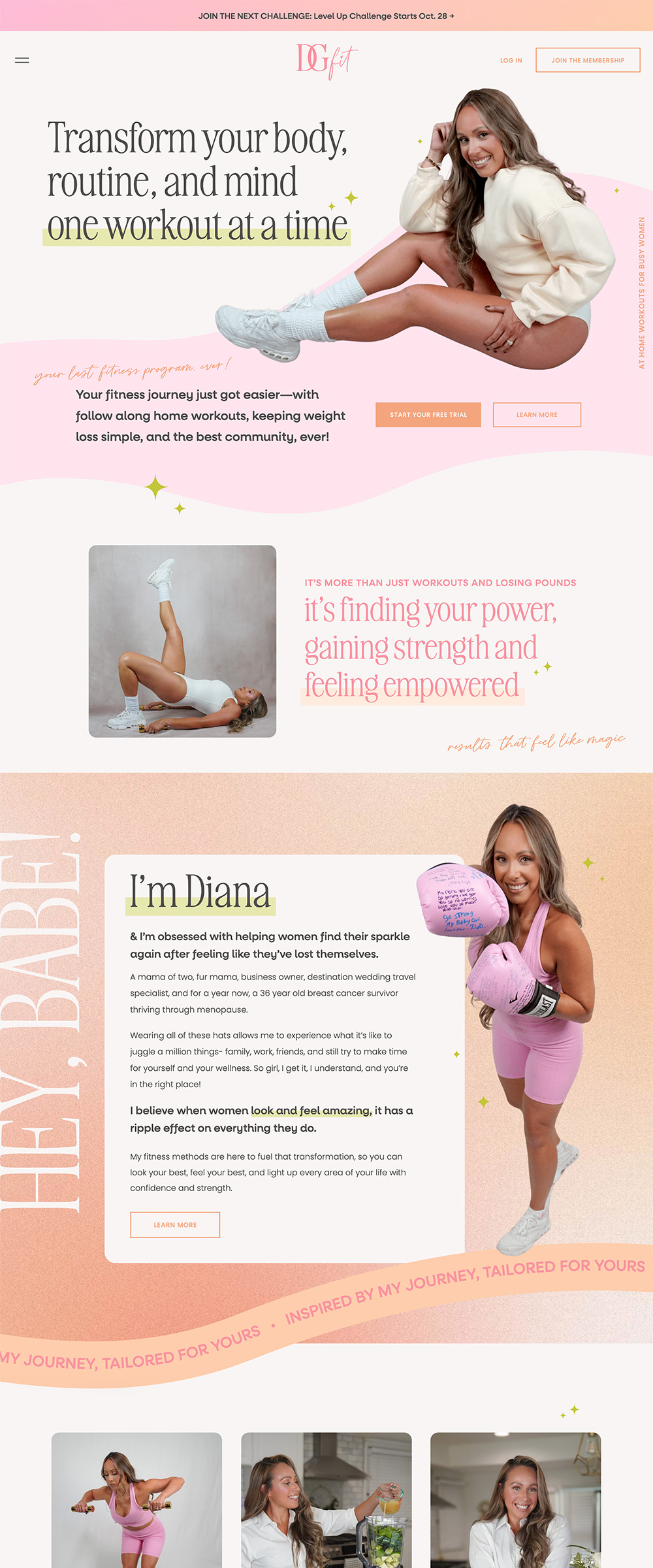 Showit Website Design for Online Fitness Coach | Fit by DianaG - by Hey Hello Studio